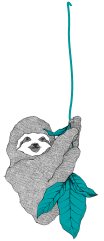 Sloan, the sloth mascot